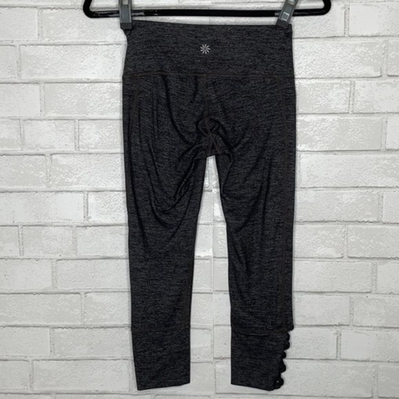 Athleta Criss Cross Heathered Grey Capri Legging - Picture 7 of 12